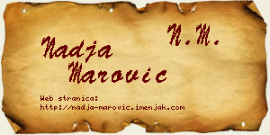 Nadja Marović vizit kartica